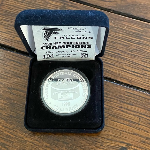 1998 Atlanta Falcons NFC Conference Champions Limited Edition Medallion. - Picture 6 of 6